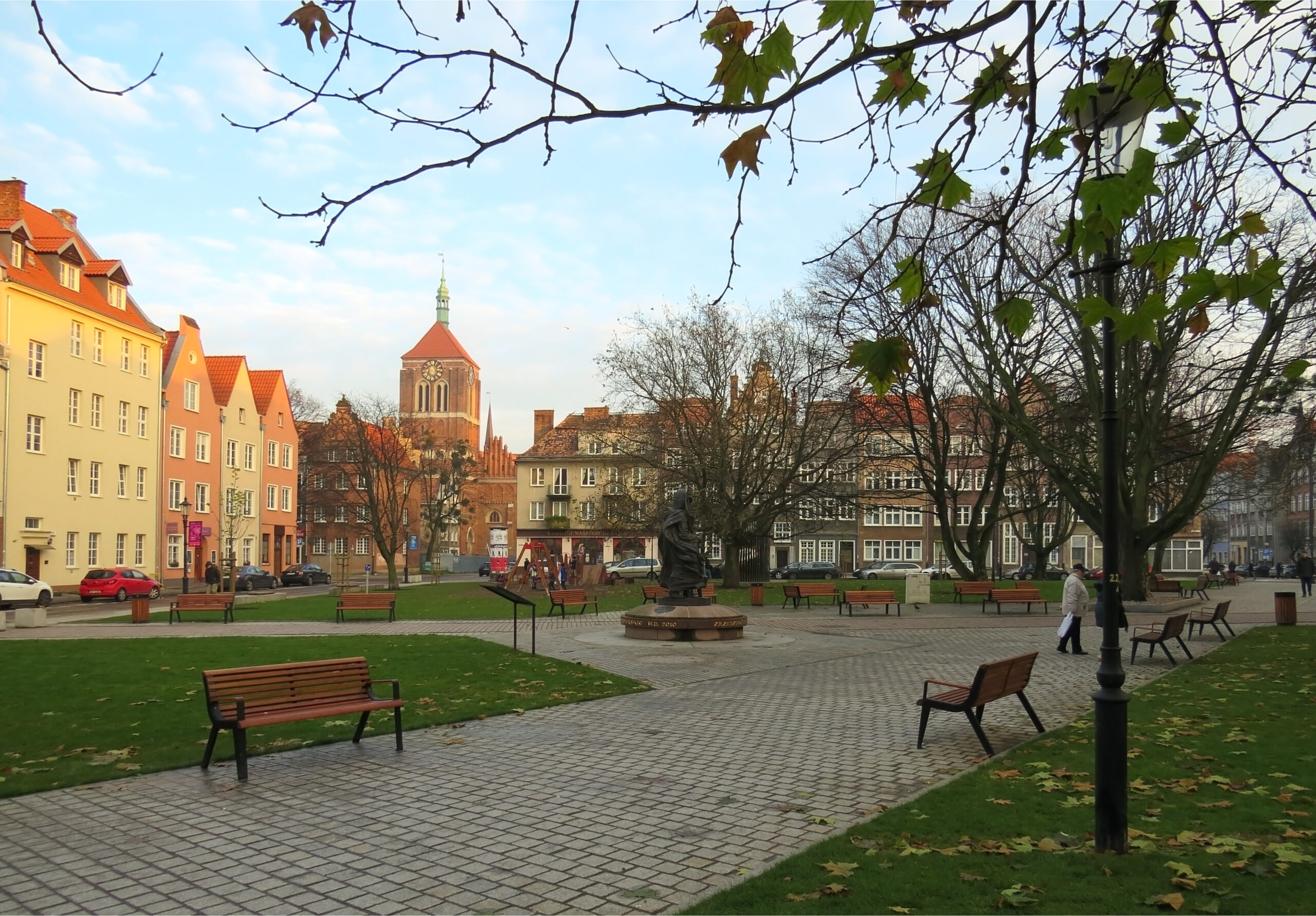 Park Swietopelka w dzielnicy Srodmiescie w Gdansku